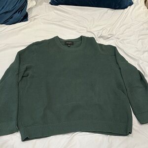 Banana Republic Men's Forest Green Crewneck Sweater